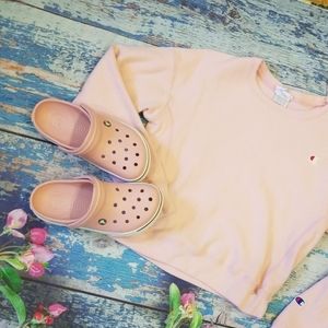 Pink Crocs! New!